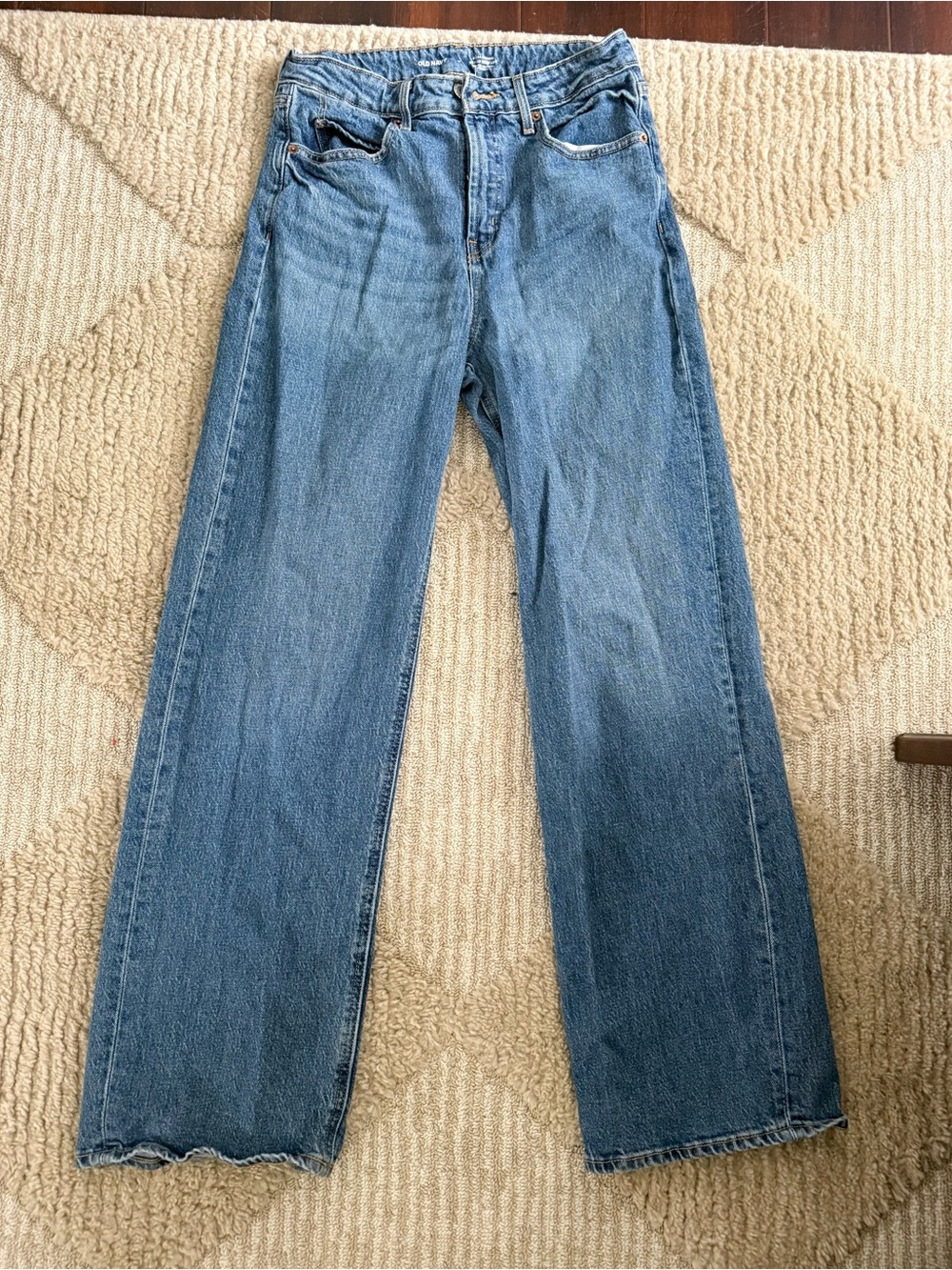 Women’s Classic wide-Leg Blue Jeans, sky high rise